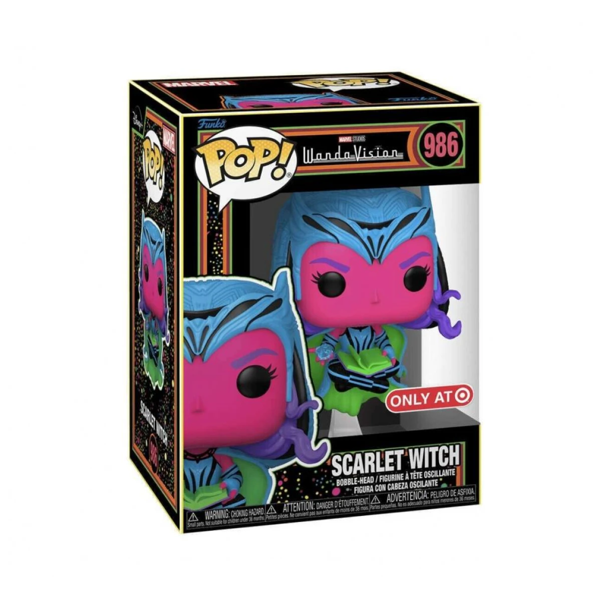 Funko Pop Scarlet Witch with Darkhold Black Light Exclusive