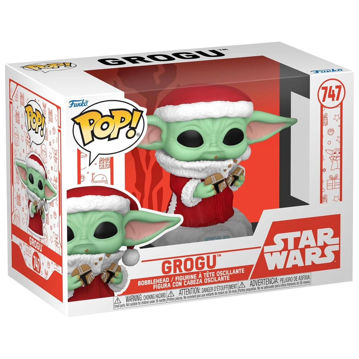 Funko Pop Star Wars Mandolorian Grogu Santa