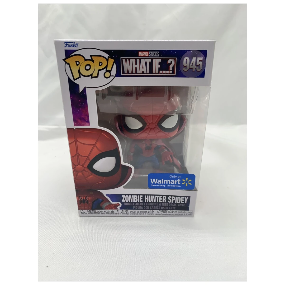 Funko Pop What If... Zombie Hunter Spidey Metallic Exclusive