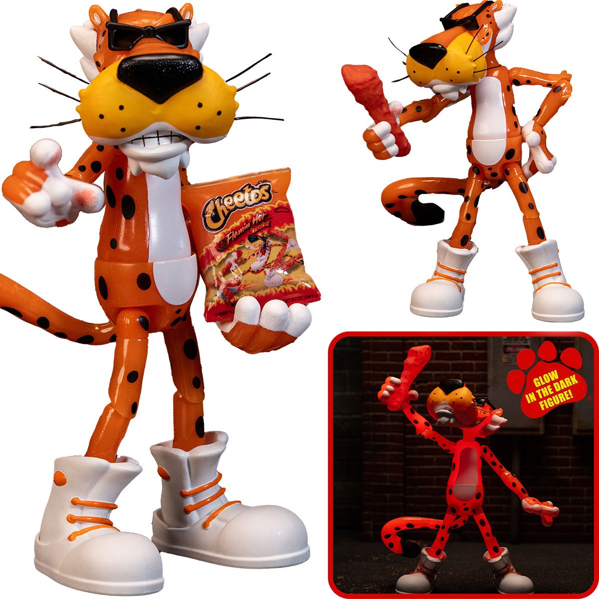 Jada Cheetos Chester Cheetah Hot Glow-in-The-Dark Figura Accion