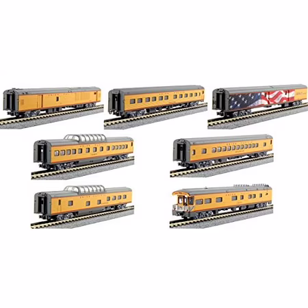 Kato N #106-086 Excursion Train 7-Car Set, Union Pacific Multi-Colored