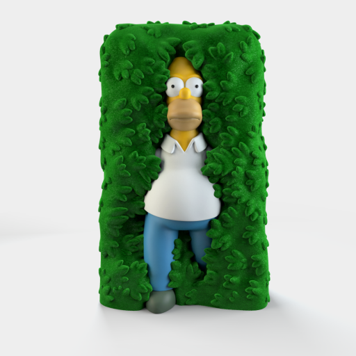 THE SIMPSONS – HOMER IN HEDGE 36 INCH FLOCKED ART GIANT