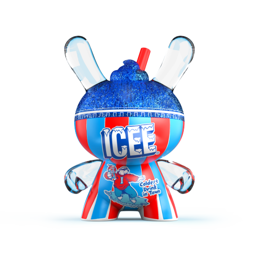 KIDROBOT & ICEE BLUE RASPBERRY ICEE 3IN RESIN DUNNY ART FIGURE
