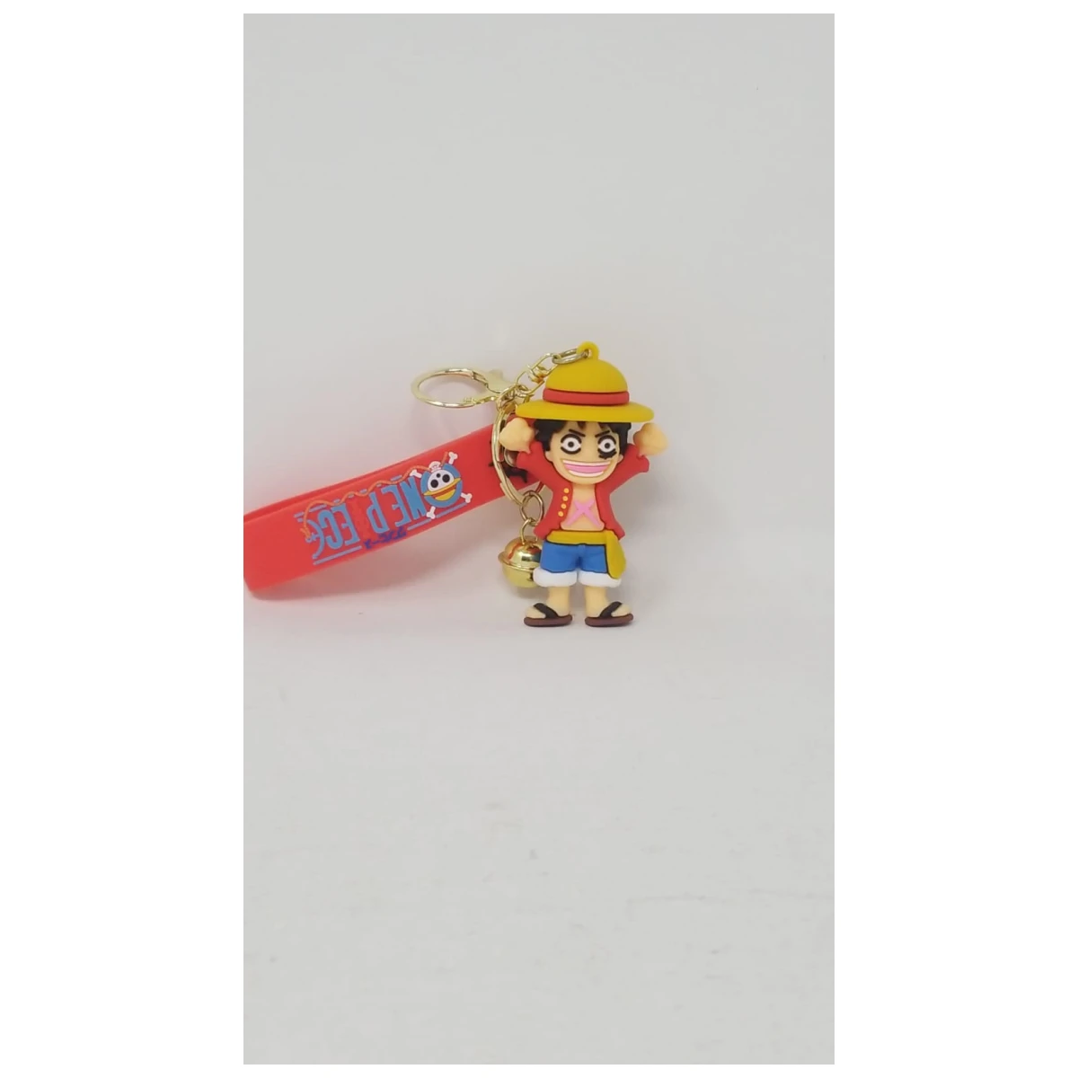 Llavero Goma One Piece  Luffy Sombrero Amarillao