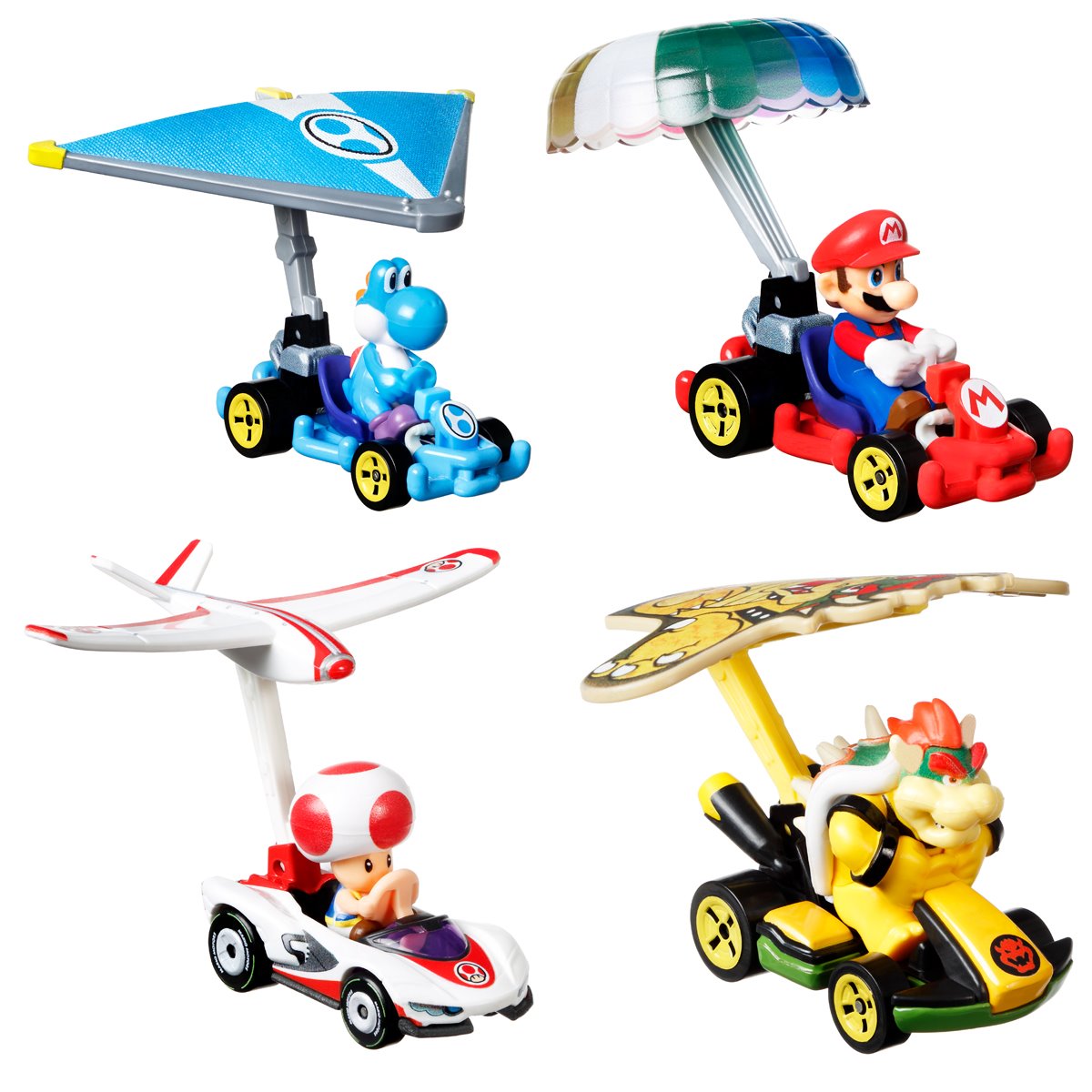 Mario Kart Hot Wheels Gliders 2026 Mix 1 Vehicle Case of 4