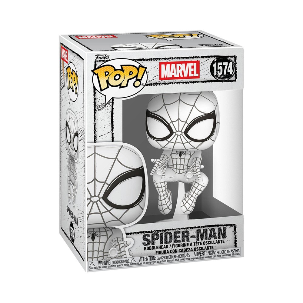 Marvel Sketched Spider-Man Funko Pop! Vinyl Figure #1574