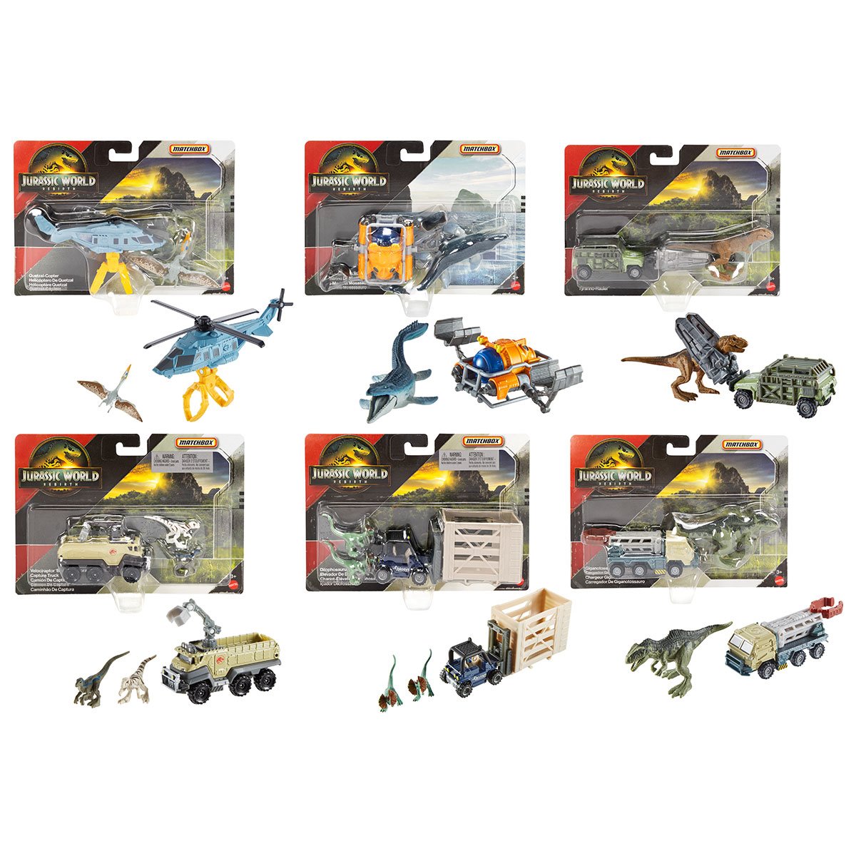 Matchbox Jurassic World Dino Transporters 2025 Mix A Case of 8