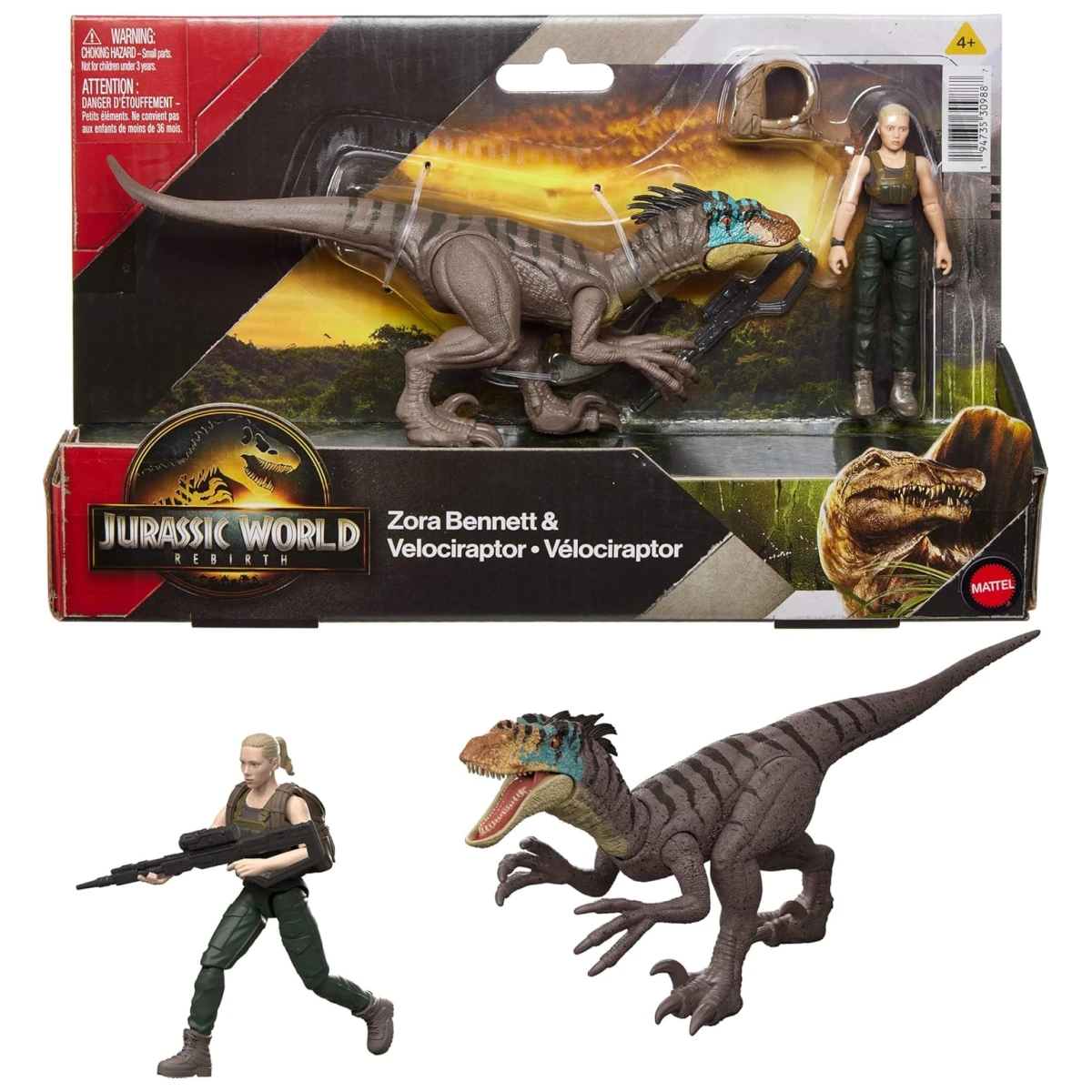 Mattel Jurassic World Rebirth Zora Bennett Velociraptor