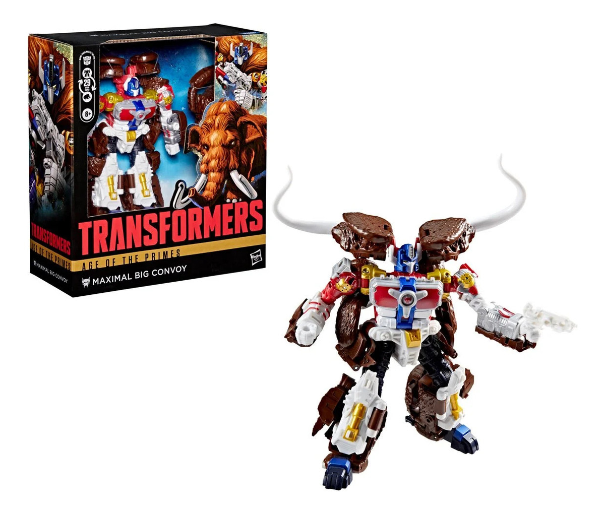 Maximal Big Convoy Transformers Age Of The Primes Clase Líder, Figura De Acción De 16.5 Cm Con Conversión De Robot A Mamut En 29 Pasos E Incluye Accesorios, Hasbro