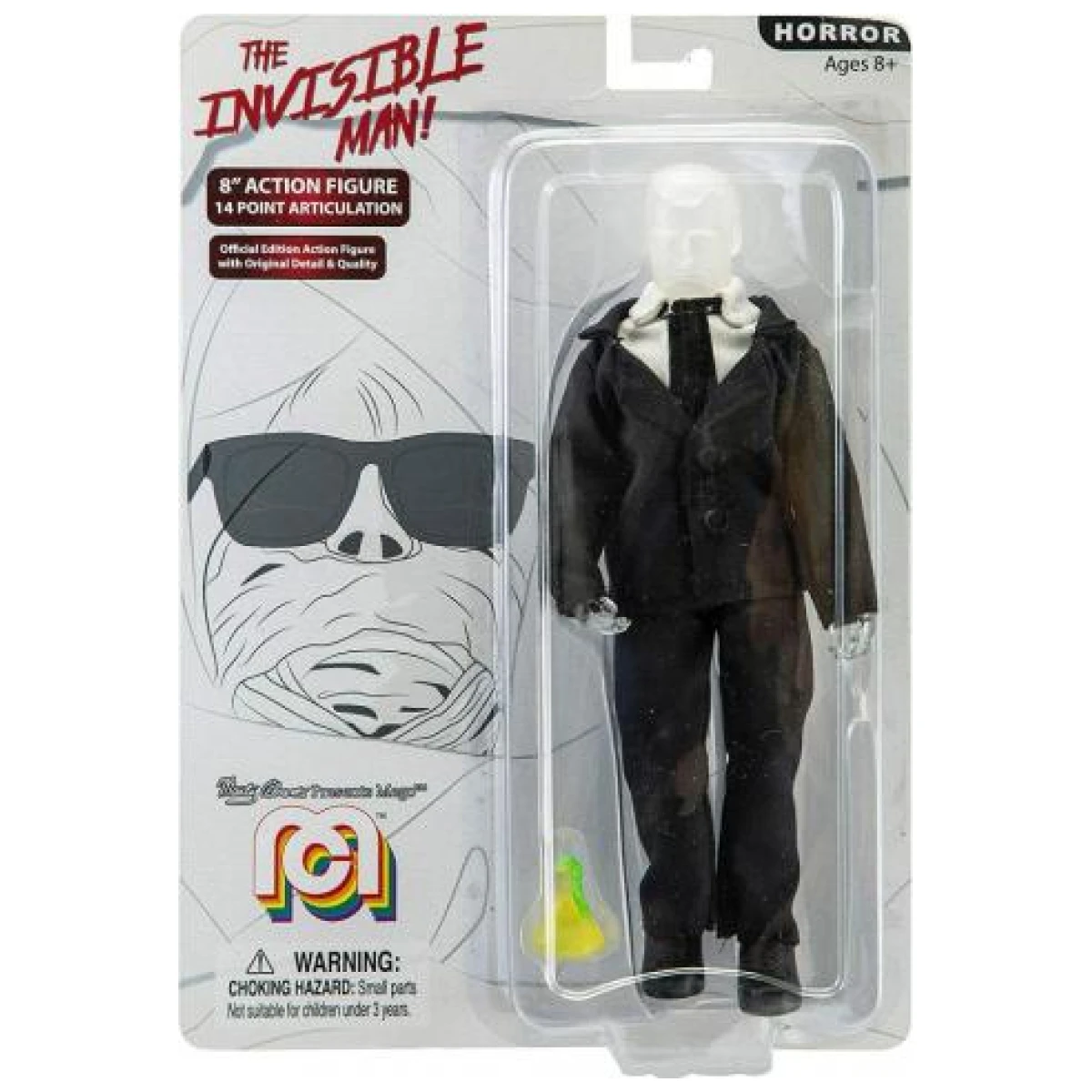 Mego Action Figures, 8” Invisible Man 