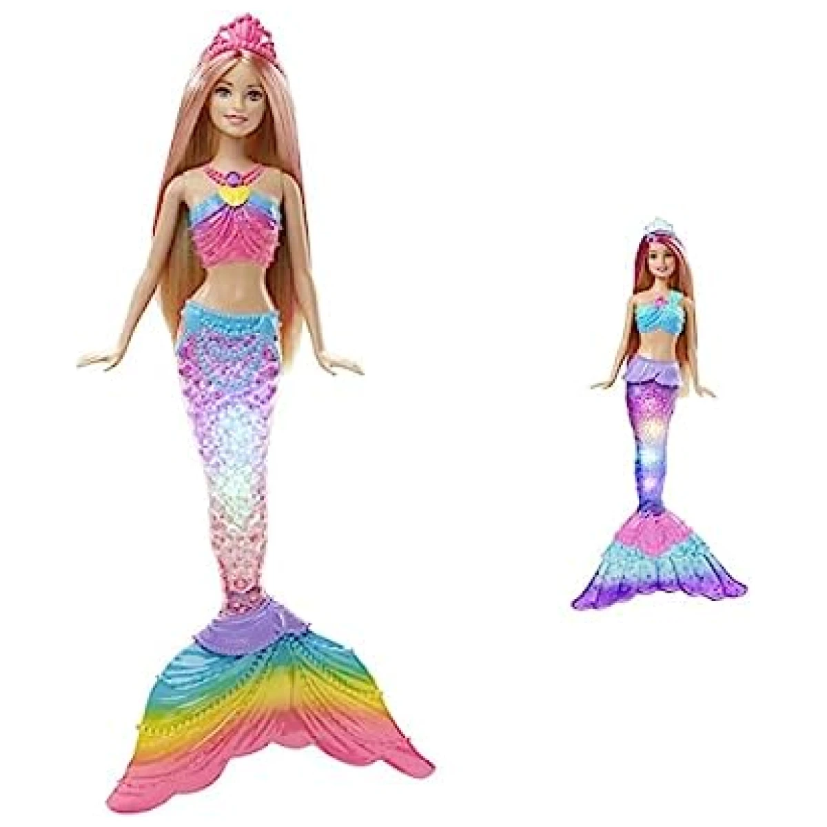 Mermaid Barbie Cola Con Luces Original
