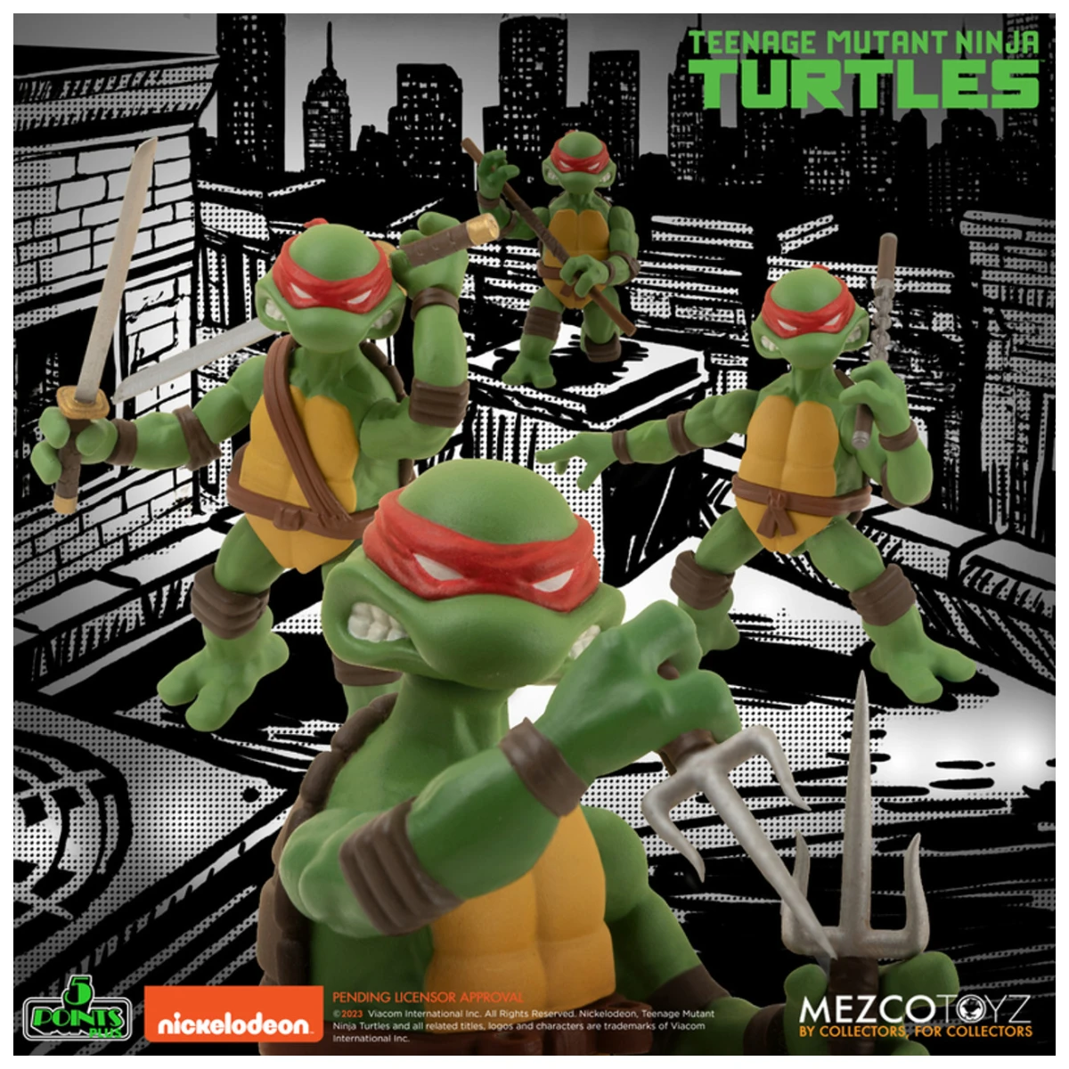 Mezco 5 Points Plus Teenage Mutant Ninja Turtles Deluxe Set
