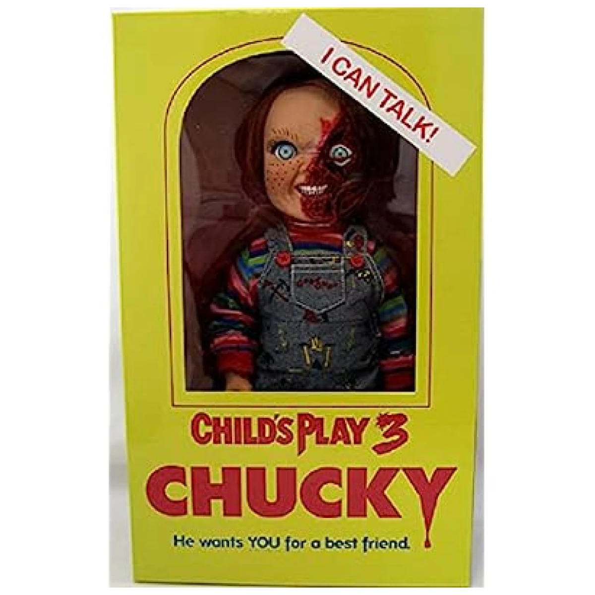 Mezco Childs Play 3 Talking Pizza Face Chucky