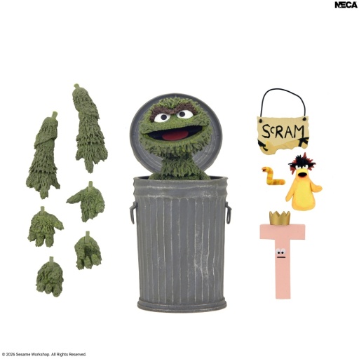 SESAME STREET - ULTIMATE OSCAR THE GROUCH 7 INCH SCALE ACTION FIGURE