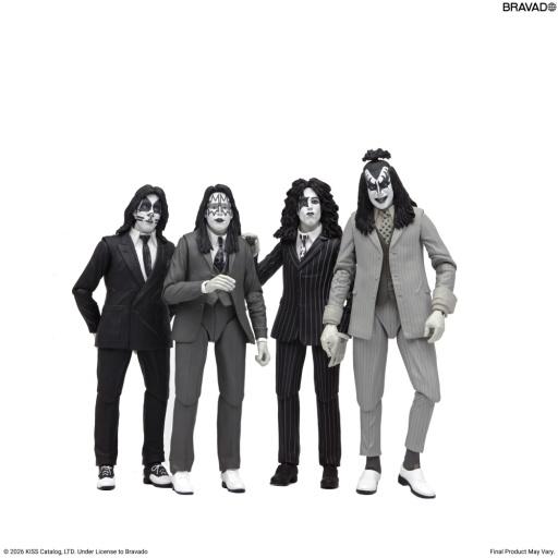 KISS - 7 Inch Scale Action Figure - Dressed to Kill Album Cover 4 Pack