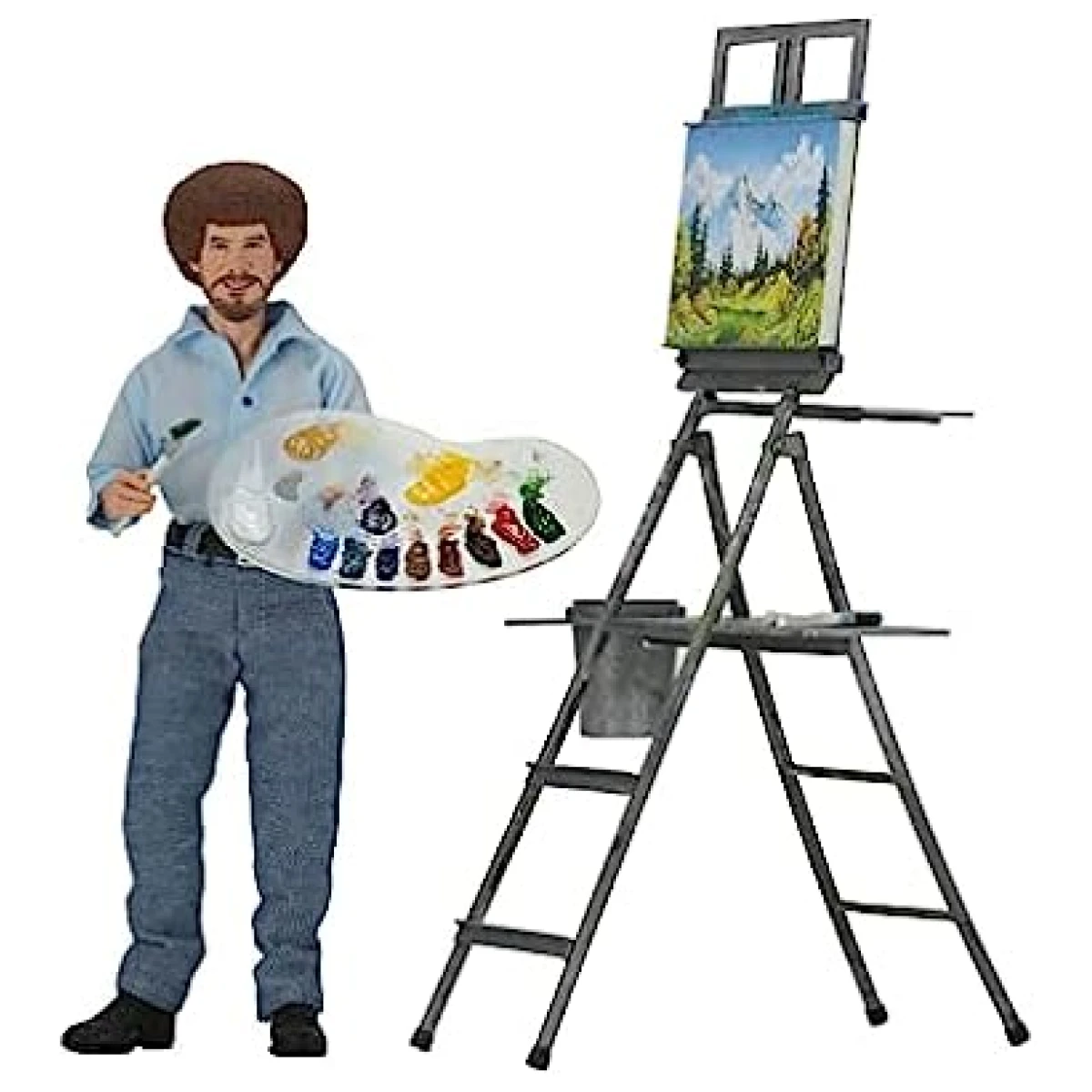 NECA Bob Ross The Joy of Painting Clothed
