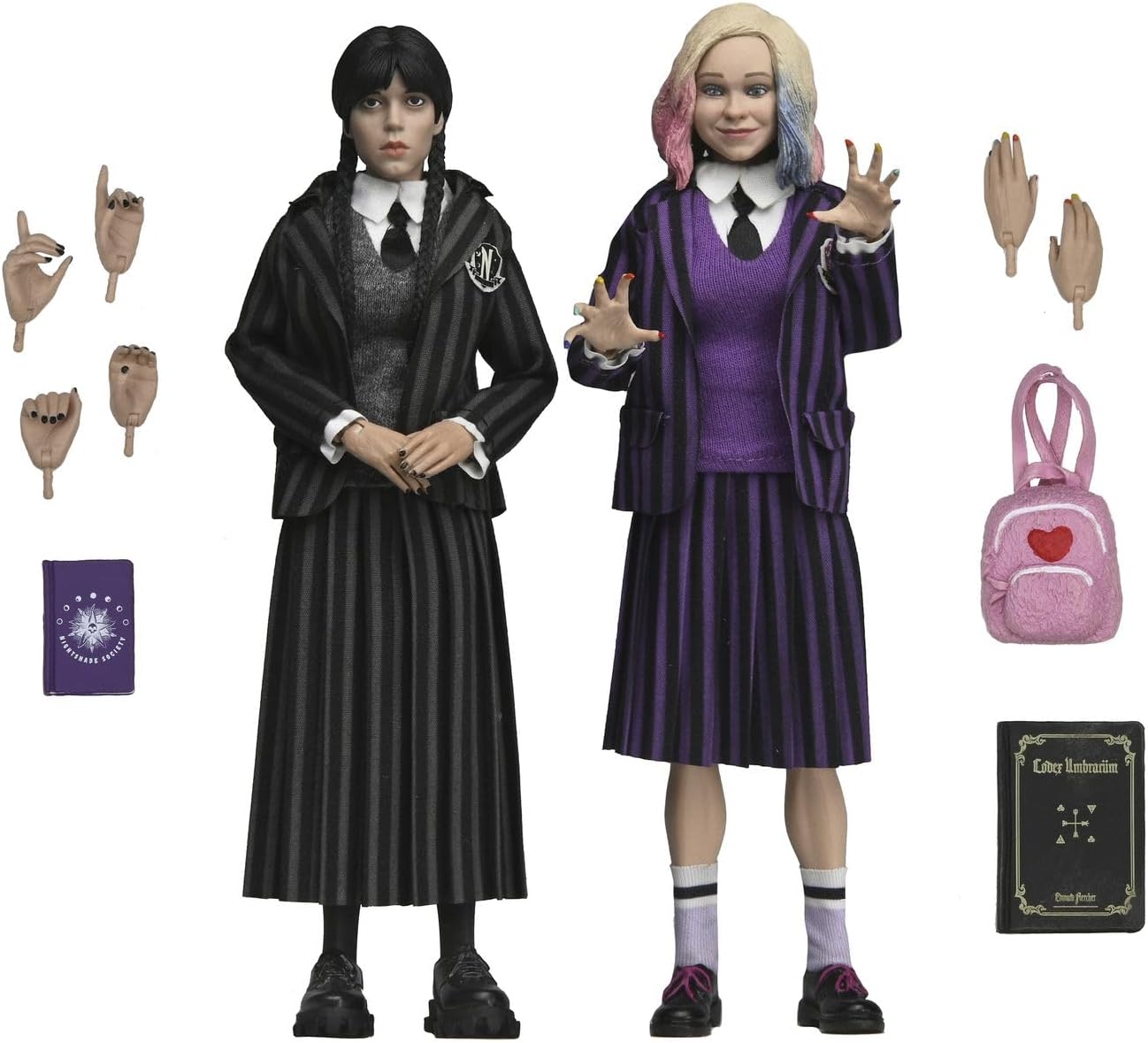 NECA Clothed Wednesday (Nevermore Uniform Enid 2 Pack 8Inch