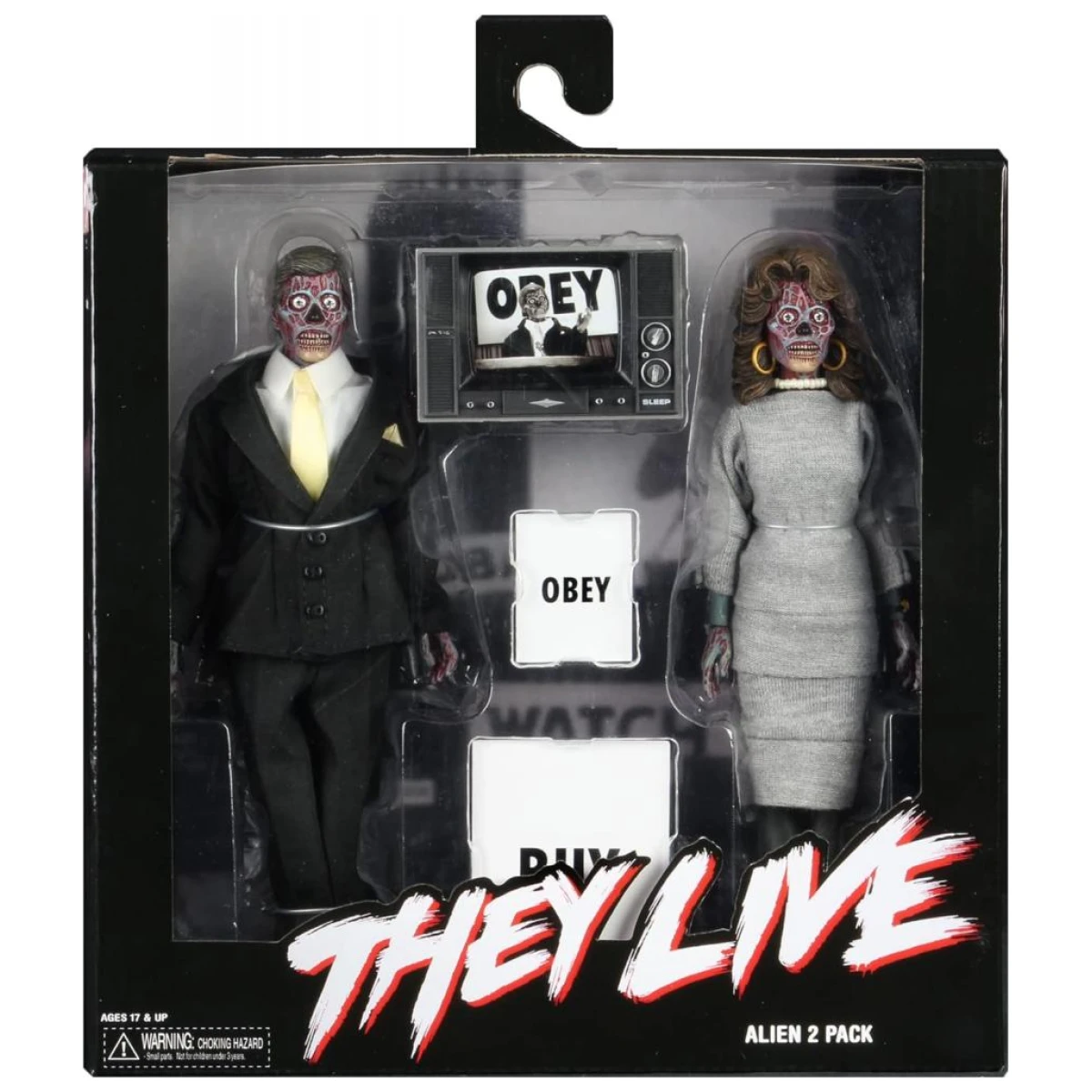 NECA They Live: Aliens 8 Inch Retro Action Figure 2 Pack