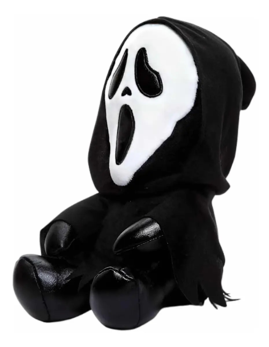 Peluche Ghostface Humano Ghost Face Kidrobot Phunny negro tamaño pequeño