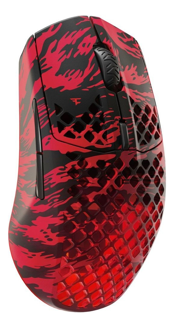 Ratón inalámbrico Steelseries Aerox 3 Wireless Faze Clan Edition, color rojo