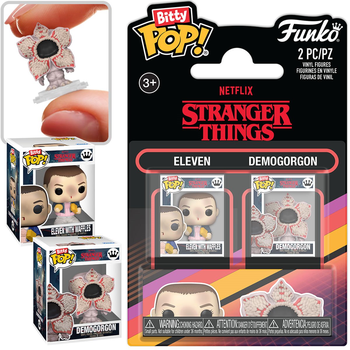 Stranger Things Season 1 Eleven and Demogorgon Funko Bitty Pop! Mini-Figure 2-Pack