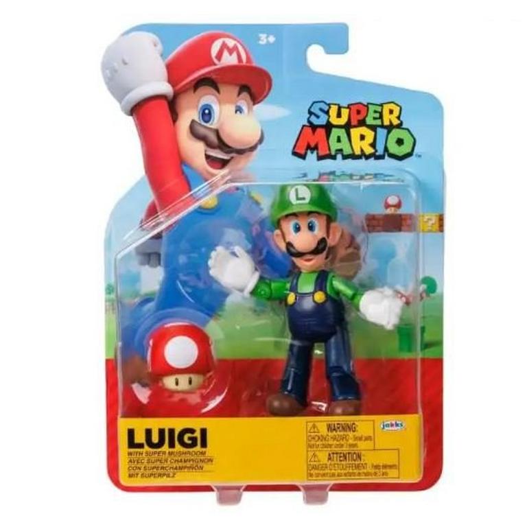 Super Mario Luigi 4-in Action Figure