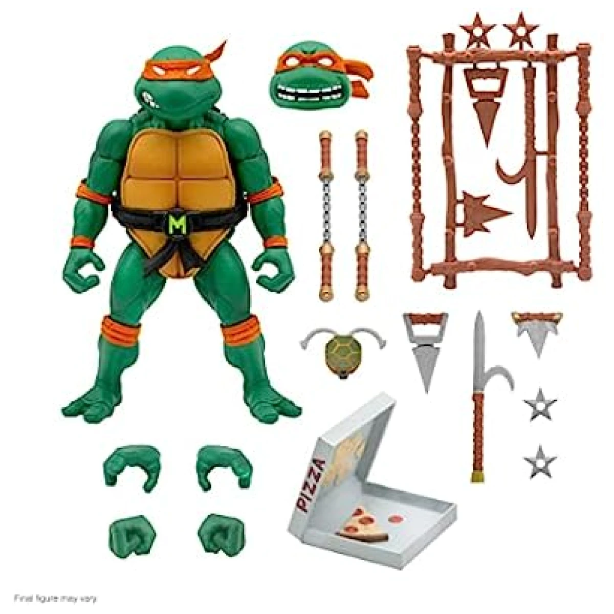 Super7 Tortugas Ninja Figura Ultimates Michelangelo 18 cm