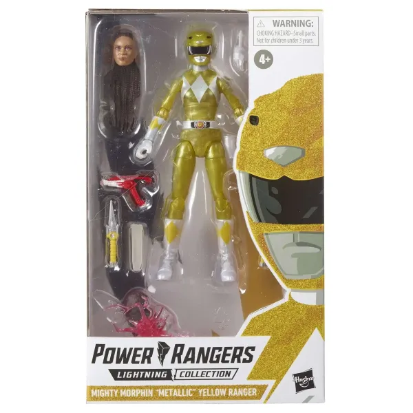 Power Rangers Lightning Collection Mighty Morphin Metallic Yellow Ranger Exclusive