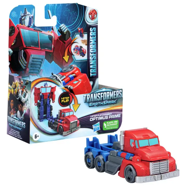 Transformers EarthSpark 1-Step Flip Changer Optimus Prime