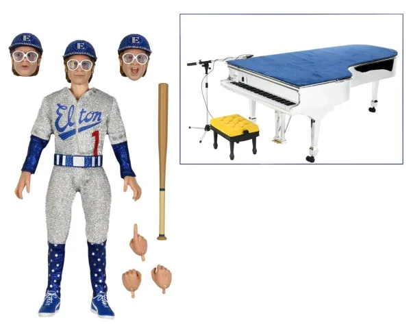 NECA Elton John Live 1975 Clothed With Piano Figura de Accion