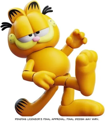 Boss Fight Studio Garfield the Cat Action Figure – Highly Articulate Collectible Figurine with Tray of Lasagna  Teddy Bear Pooky  and Interchangeable Expression
