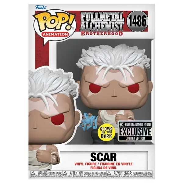 Funko Pop Fullmetal Alchemist Brotherhood Scar GITD Exclusive