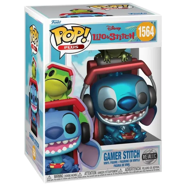 Funko Pop Plus: Lilo and Stitch Gamer Stitch Metallic