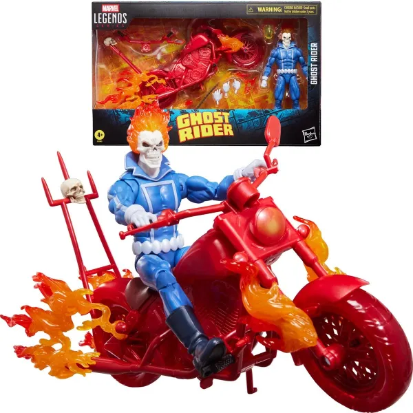 Ghost Rider Marvel Legends Series Johnny Blaze 6-Inch Action Figure with Motorcycle