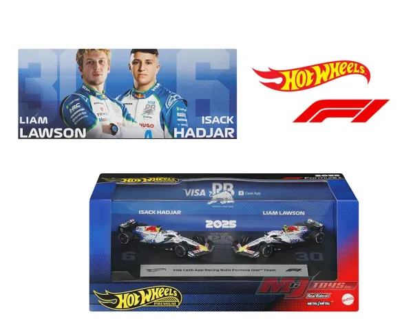 ​Hot Wheels Premium Visa Cash App Racing Bulls Formula One Team 2-Pack