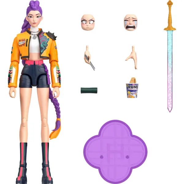 KPop Demon Hunters HUNTR/X Rumi 6" with Accessories & Swappable Faces & Hands Action Figure