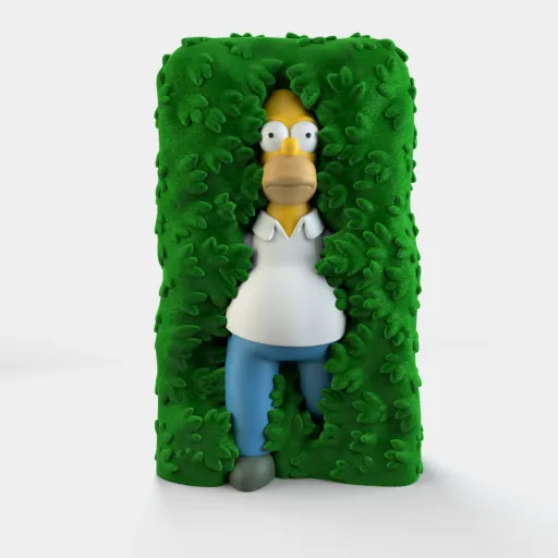 THE SIMPSONS – HOMER IN HEDGE 36 INCH FLOCKED ART GIANT