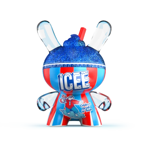 KIDROBOT & ICEE BLUE RASPBERRY ICEE 3IN RESIN DUNNY ART FIGURE