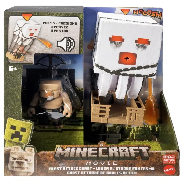 Minecraft Movie Set Blast Attack Ghast with Lights Sounds