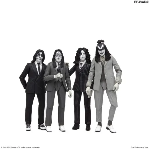 KISS - 7 Inch Scale Action Figure - Dressed to Kill Album Cover 4 Pack