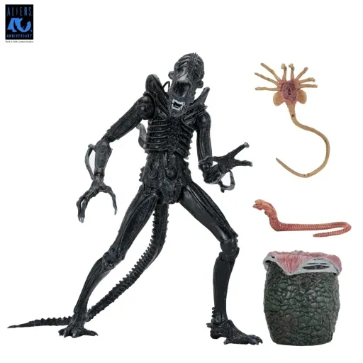 Aliens - 7" Scale Action Figure - 40th Anniversary Ultimate Warrior Xenomorph (Black)