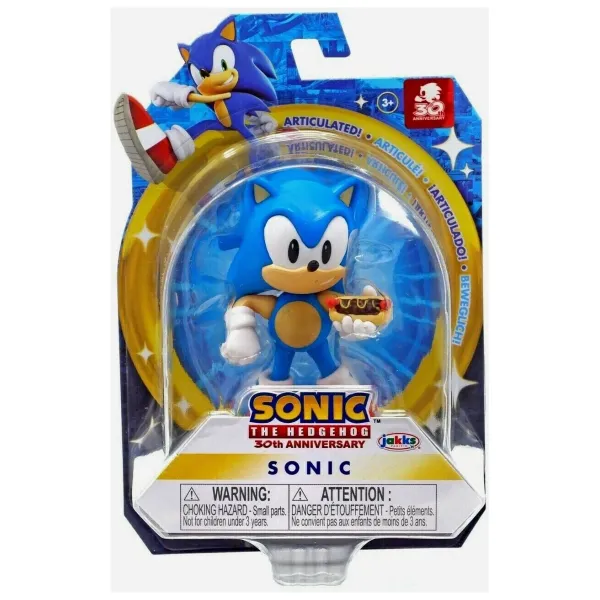 Sonic The Hedgehog Classic Sonic with Hot Dog 2.5-Inch