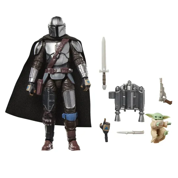 Star Wars The Vintage Collection The Mandalorian & Grogu, Star Wars: The Mandalorian & Grogu Figura De Acción Coleccionable A Escala De 9,5 Cm