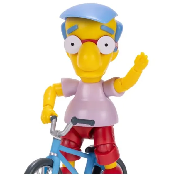 The Simpsons Milhouse with Bicycle 5 Inch Scale