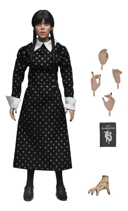 Wednesday Addams Classic Dress Clothed Action Figure By Neca