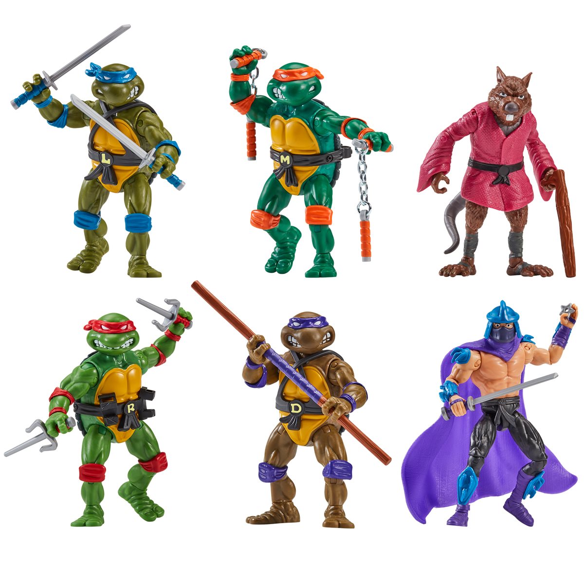 Teenage Mutant Ninja Turtles Remastered Action Figure 6-Pack