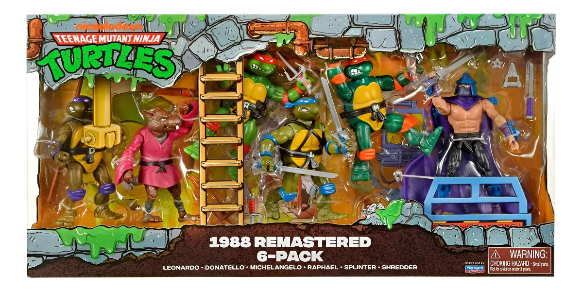 Teenage Mutant Ninja Turtles Remastered Action Figure 6-Pack