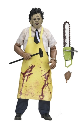 TEXAS CHAINSAW MASSACRE - 8 INCH CLOTHED ACTION FIGURE - LEATHERFACE IN WINDOW BOX
