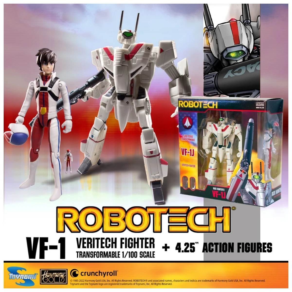 Tonami Robotech Rick Hunter VF-1J Veritech Nave y Figura 4,25