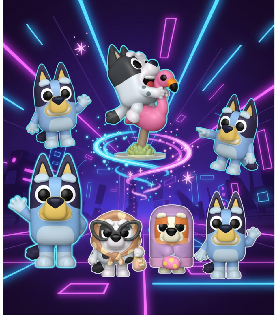anuncia nuevas Funko Pop! de Bluey, incluyendo la exclusiva Muffin la Reina Flamenco